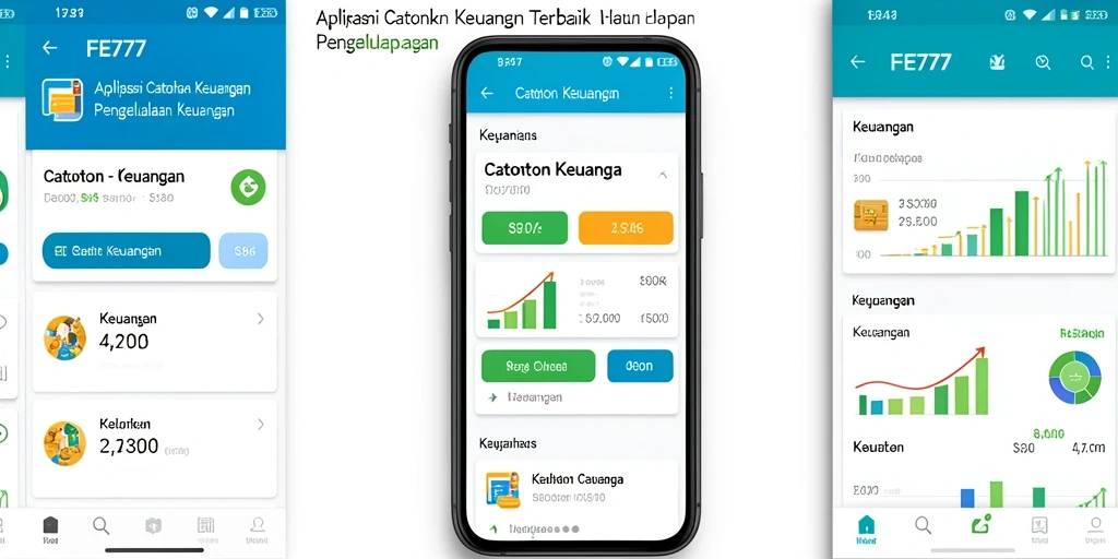 Antarmuka pengguna FE777 yang sederhana dan menarik untuk Catatan Keuangan.