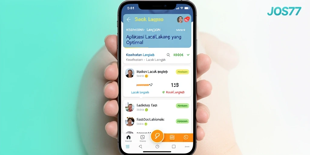Antarmuka JOS77 yang mudah digunakan untuk lacak langkah harian.