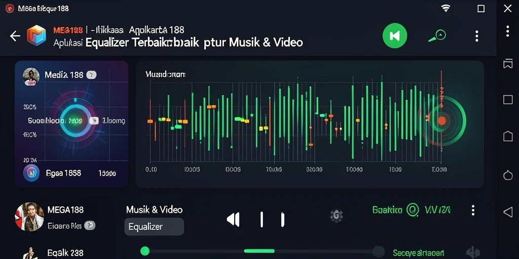 Antarmuka MEGA188 menampilkan kontrol Equalizer yang intuitif dan menarik.