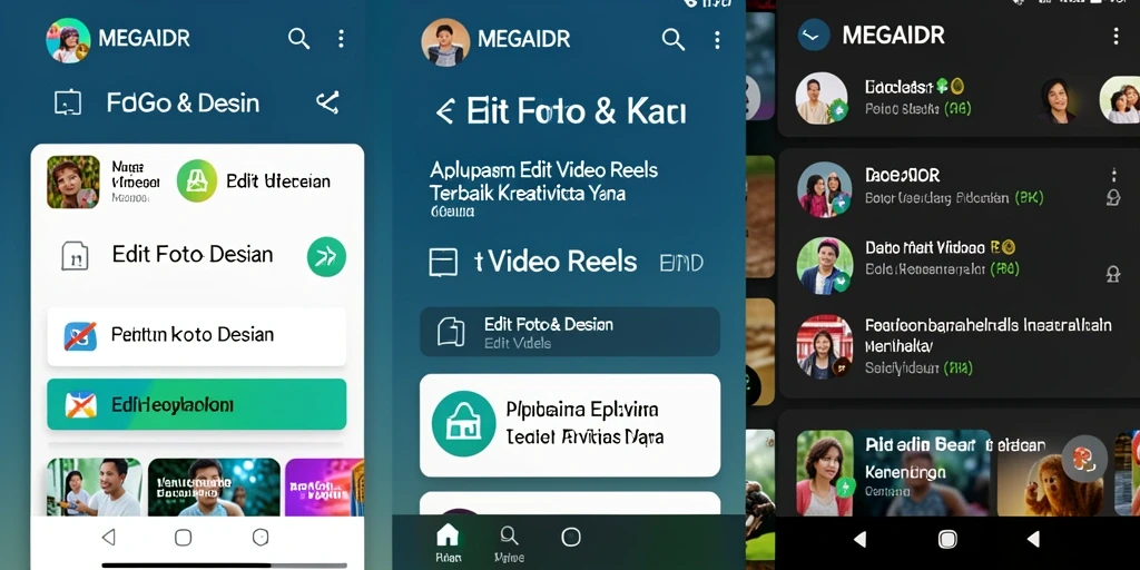 Tampilan antarmuka MEGAIDR untuk Edit Video Reels yang menarik.