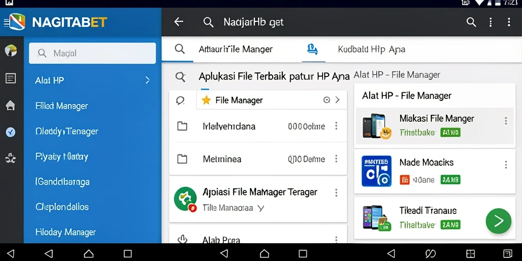 Antarmuka NAGITABET yang modern dan fungsional untuk pengelolaan file.