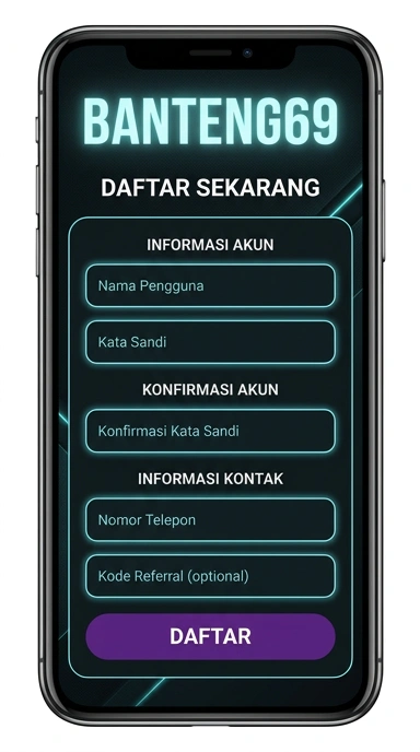 Tampilan halaman daftar banteng69